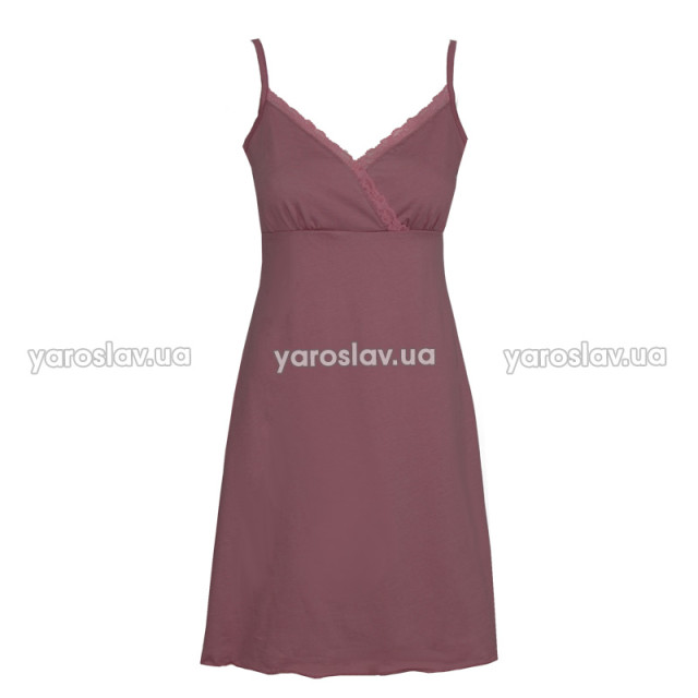 Koszula nocna m.F-121 fioletowo-beżowy bawełniany TM Jarosław